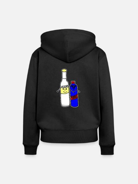 Vodka Energy - Frauen Premium Bio Zip Hoodie - Schwarz