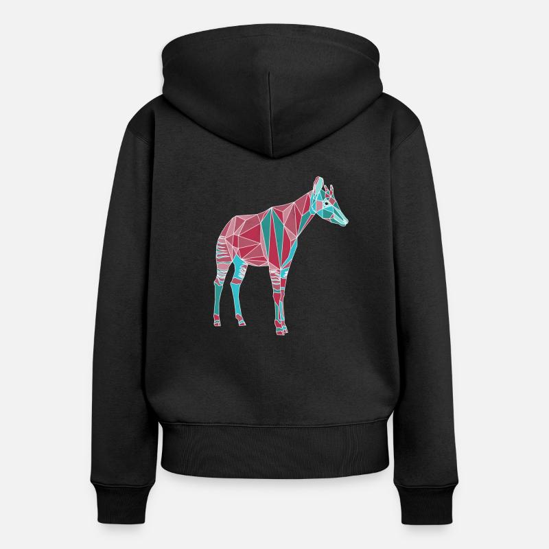 okapi - Women's Premium Organic Zip Hoodie - black