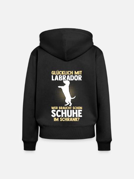 Hund Labrador - Frauen Premium Bio Zip Hoodie - Schwarz