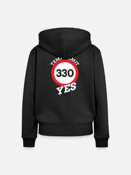Tempolimit, Speed limit Autobahn - Frauen Premium Bio Zip Hoodie - Schwarz
