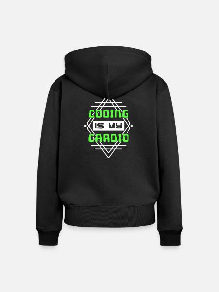 Developer Statement Code Skripting Webentwickler - Frauen Premium Bio Zip Hoodie - Schwarz