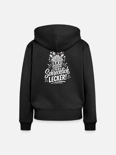 Blutspritzer Horror Splatter Design - Frauen Premium Bio Zip Hoodie - Schwarz