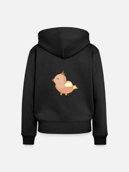 Vögelchen Vogel - Frauen Premium Bio Zip Hoodie - Schwarz