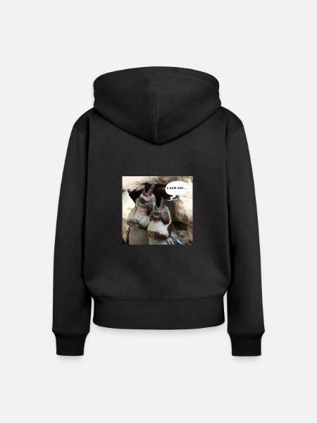 Pinguine - Frauen Premium Bio Zip Hoodie - Schwarz