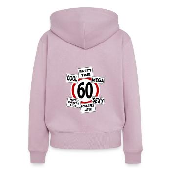 Geburtstag 60 Mega Cool Sexy Party Stark - Frauen Premium Bio Zip Hoodie - Altrosa - Hinten - Julia (174cm)