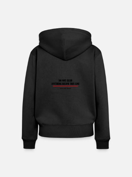 Lies nicht - Du bist ein Rebell - Lustig - Frauen Premium Bio Zip Hoodie - Schwarz