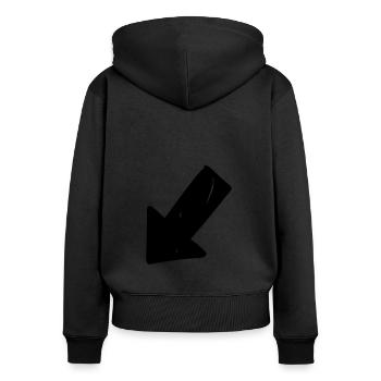 Arrow drawing sketch black - Women's Premium Organic Zip Hoodie - black - Back - Julia (174cm)