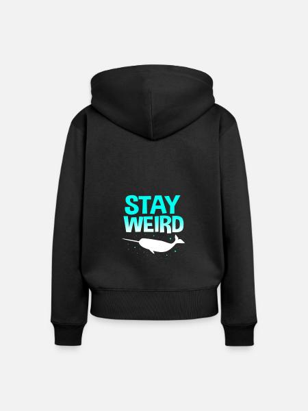 Narwal - Frauen Premium Bio Zip Hoodie - Schwarz