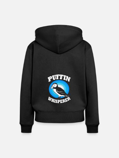 Papageientaucher Puffin - Frauen Premium Bio Zip Hoodie - Schwarz