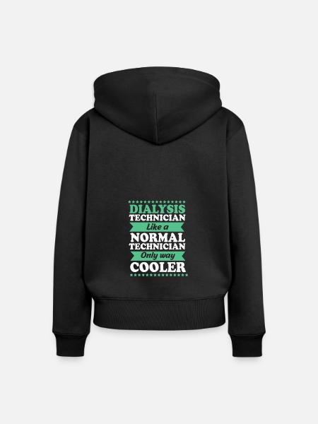 Dialyse-Techniker - Frauen Premium Bio Zip Hoodie - Schwarz