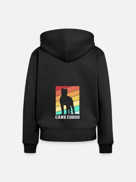 Cane Corso - Frauen Premium Bio Zip Hoodie - Schwarz