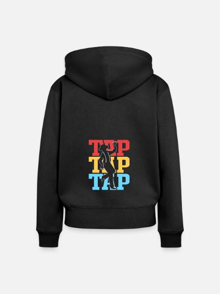 Stepptanz - Frauen Premium Bio Zip Hoodie - Schwarz