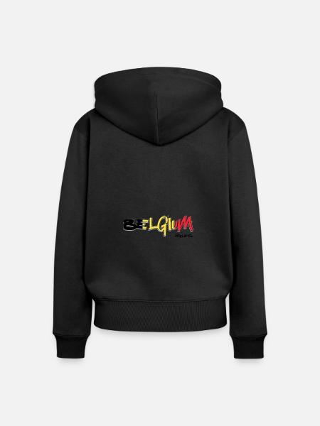 Belgium Rules - Vrouwen Premium Bio ziphoodie - zwart