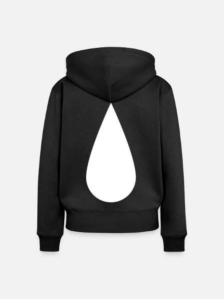Träne - Frauen Premium Bio Zip Hoodie - Schwarz
