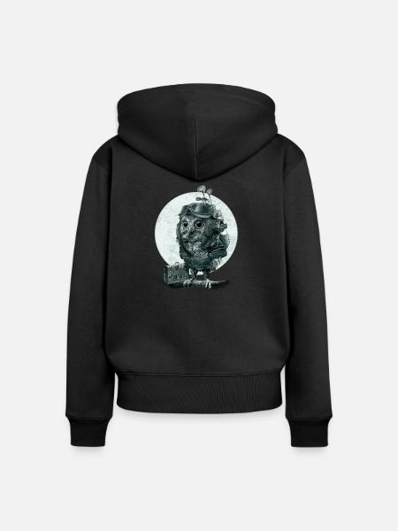 THE GOLFER - Frauen Premium Bio Zip Hoodie - Schwarz