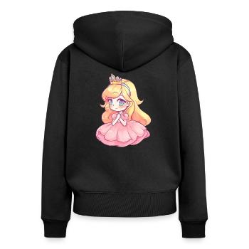 Feel Like Royalty in this Elegant Princess Design - Women's Premium Organic Zip Hoodie - black - Back - Julia (174cm)