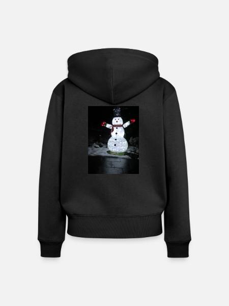 Frosty Style - Frauen Premium Bio Zip Hoodie - Schwarz