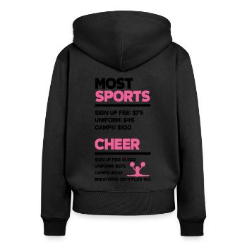 Most Sports Cheer Cheerleading Cheerdance Cheerlea - Frauen Premium Bio Zip Hoodie - Schwarz - Hinten - Julia (174cm)