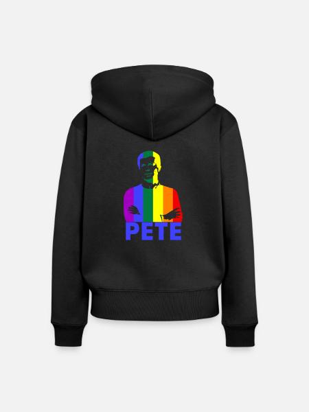 Pete Lgbt - Frauen Premium Bio Zip Hoodie - Schwarz