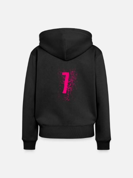 7 - Frauen Premium Bio Zip Hoodie - Schwarz