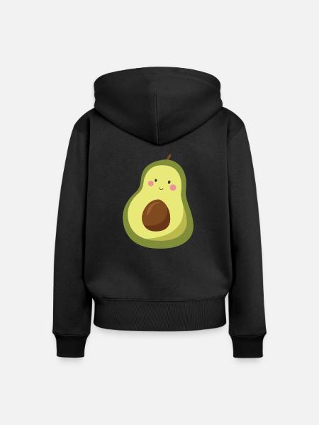 avocado - Frauen Premium Bio Zip Hoodie - Schwarz