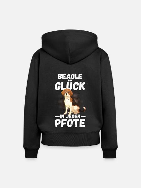 Hund Beagle - Frauen Premium Bio Zip Hoodie - Schwarz