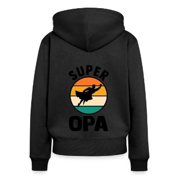 Grandpa Grandpa - Women's Premium Organic Zip Hoodie - black - Back - Julia (174cm)