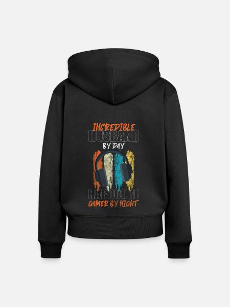 Zocker Spieler Streaming - Frauen Premium Bio Zip Hoodie - Schwarz
