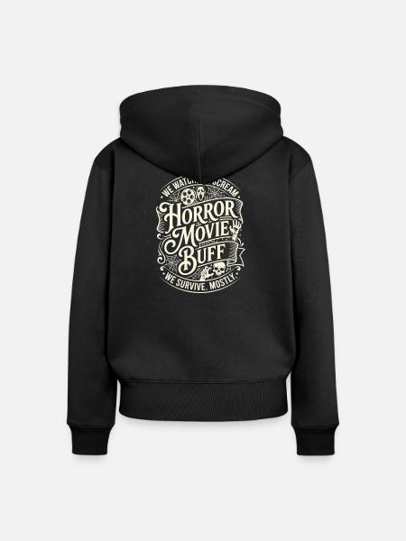Horrorfilme Fan-Kreis - Frauen Premium Bio Zip Hoodie - Schwarz