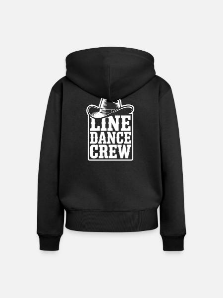 LineDance Crew Logo - Frauen Premium Bio Zip Hoodie - Schwarz