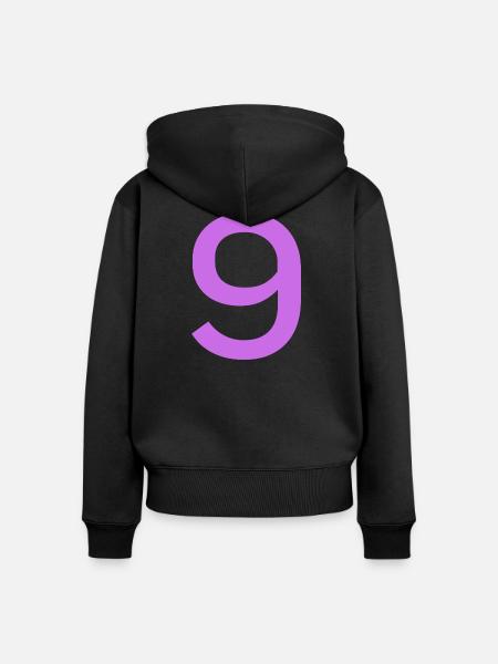 9 - Frauen Premium Bio Zip Hoodie - Schwarz