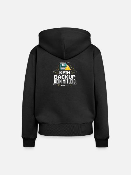 Kein Backup Kein Mitleid IT-Berater Admin - Frauen Premium Bio Zip Hoodie - Schwarz