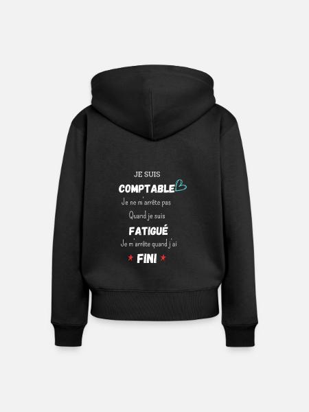 Buchhaltung Humor - Frauen Premium Bio Zip Hoodie - Schwarz