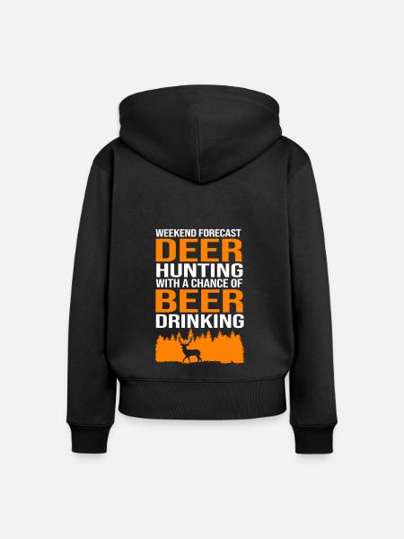 Jäger Jagen - Frauen Premium Bio Zip Hoodie - Schwarz