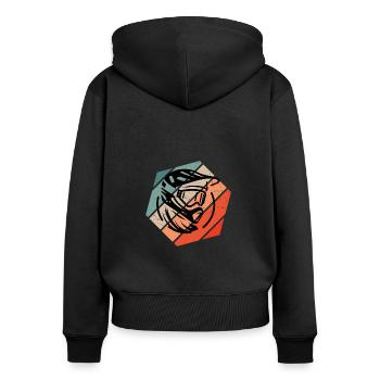 Cyclisme Homme Cyclisme Cyclisme VTT - Sweat à capuche zippé Premium bio Femme - noir - Dos - Julia (174cm)