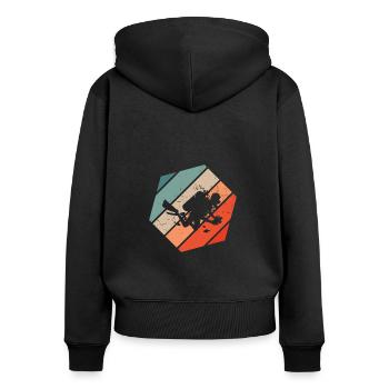 Plongée sous-marine Scuba Tauchen Tauchen Plongée - Sweat à capuche zippé Premium bio Femme - noir - Dos - Julia (174cm)
