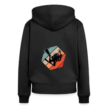Scuba Diving Diving Diving Diver Women - Women's Premium Organic Zip Hoodie - black - Back - Julia (174cm)