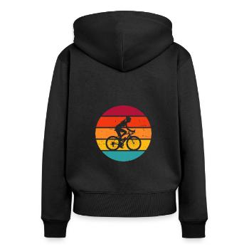 Vélo Vélo VTT Vélo - Sweat à capuche zippé Premium bio Femme - noir - Dos - Julia (174cm)