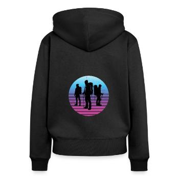 Escalade Escalade Bloc Grimpeur Femmes - Sweat à capuche zippé Premium bio Femme - noir - Dos - Julia (174cm)