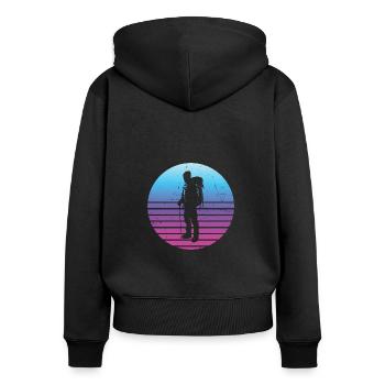 Climber Climbing Bouldering Bouldering Women - Women's Premium Organic Zip Hoodie - black - Back - Julia (174cm)