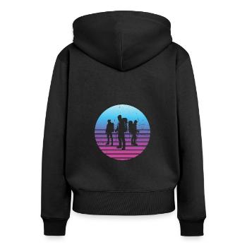 Women's Bouldering Climbing Bouldering Men's Bouldering - Women's Premium Organic Zip Hoodie - black - Back - Julia (174cm)