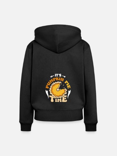 It's pumpkin pie time - Frauen Premium Bio Zip Hoodie - Schwarz