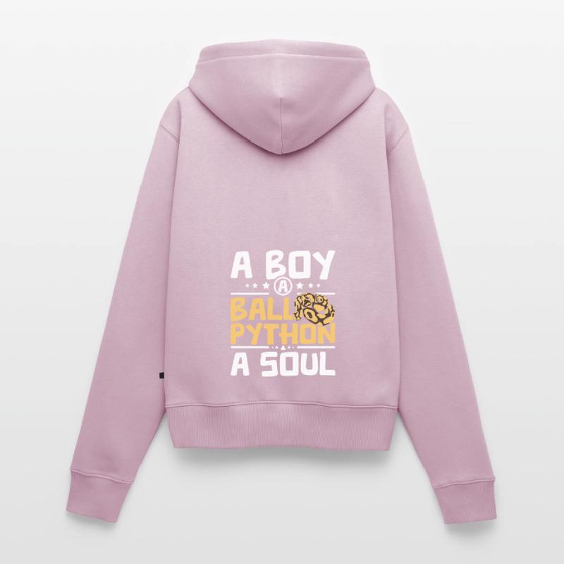 A boy a ball python a soul Frauen Premium Bio Zip Hoodie