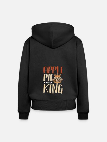 Apple pie making king - Frauen Premium Bio Zip Hoodie - Schwarz