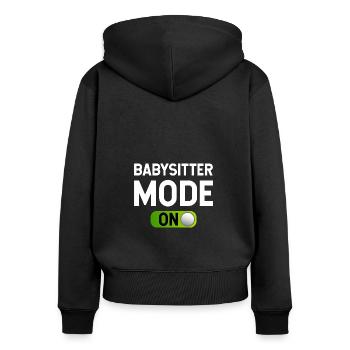 Kinderbetreuer Kindermädchen Aupair Babysitter - Frauen Premium Bio Zip Hoodie - Schwarz - Hinten - Julia (174cm)