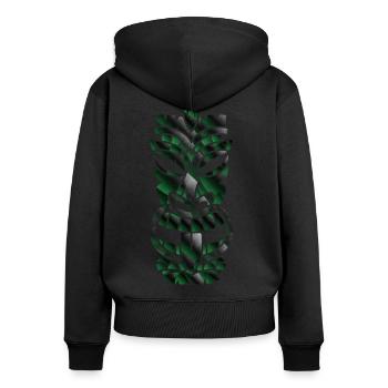 Le grand chef - Sweat à capuche zippé Premium bio Femme - noir - Dos - Julia (174cm)