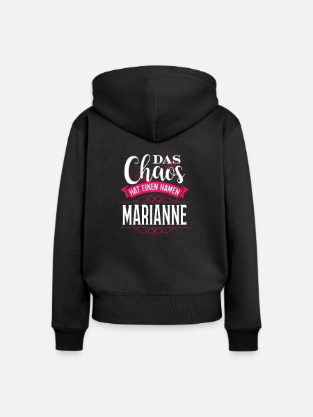 MARIANNE - Chaos - Frauen Premium Bio Zip Hoodie - Schwarz