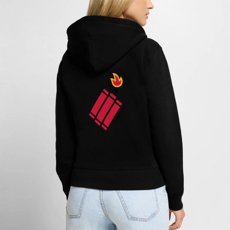Dynamit Bombe Frauen Premium Bio Zip Hoodie
