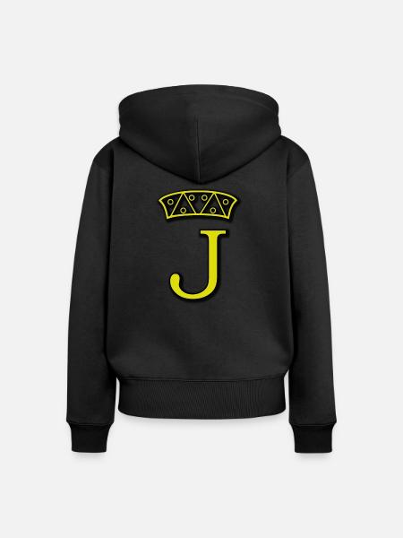 Poker Jack / Poker Bube - Frauen Premium Bio Zip Hoodie - Schwarz