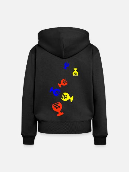 Whisky Icon - Frauen Premium Bio Zip Hoodie - Schwarz